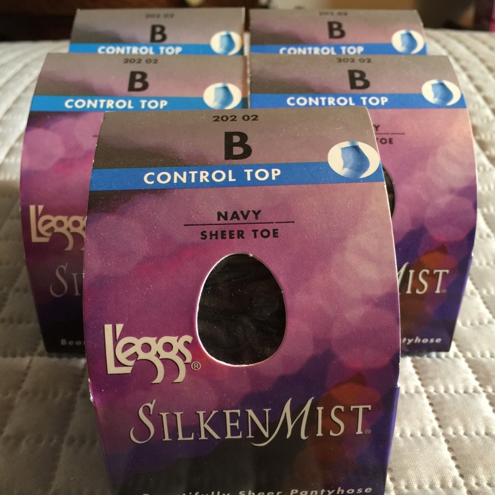 5 Legs Silken Mist Sheer Toe Control Top Pantyhose